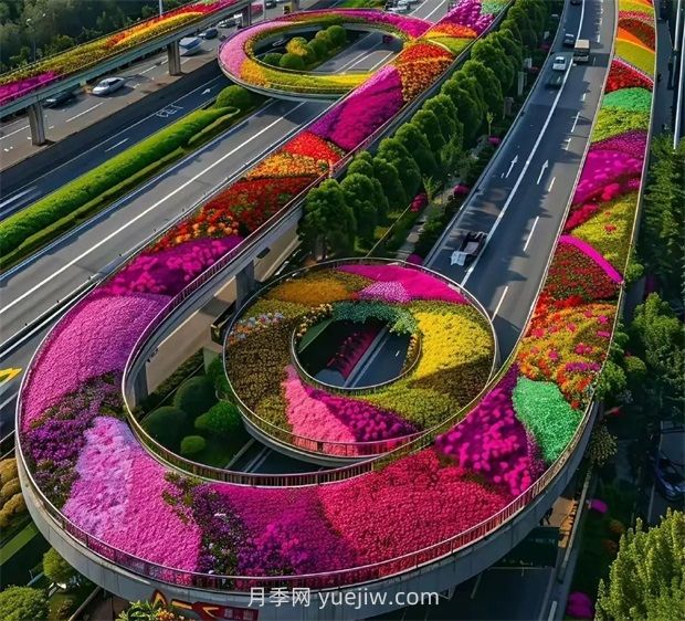 杭州高架月季美到難以置信，是AI所為？(圖1)