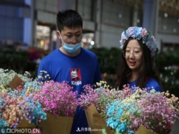 云南昆明：長(zhǎng)假“帶火”花卉經(jīng)濟(jì)